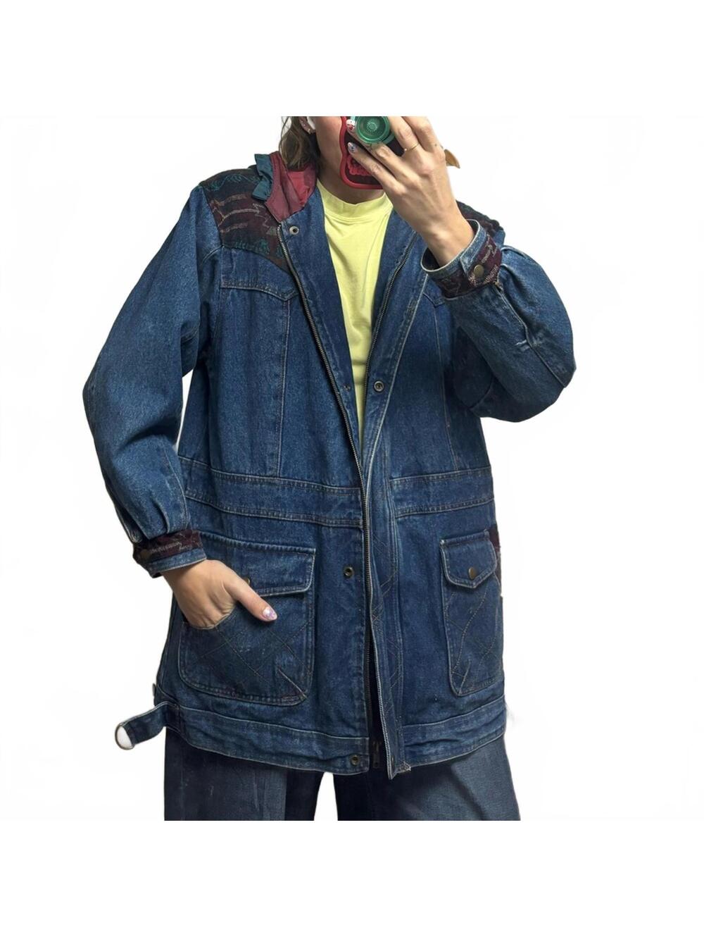 Vintage Denim Flannel Lined Chore Coat
